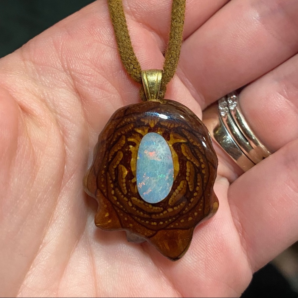 Third Eye Pinecone - Mini - Australian Blue Opal